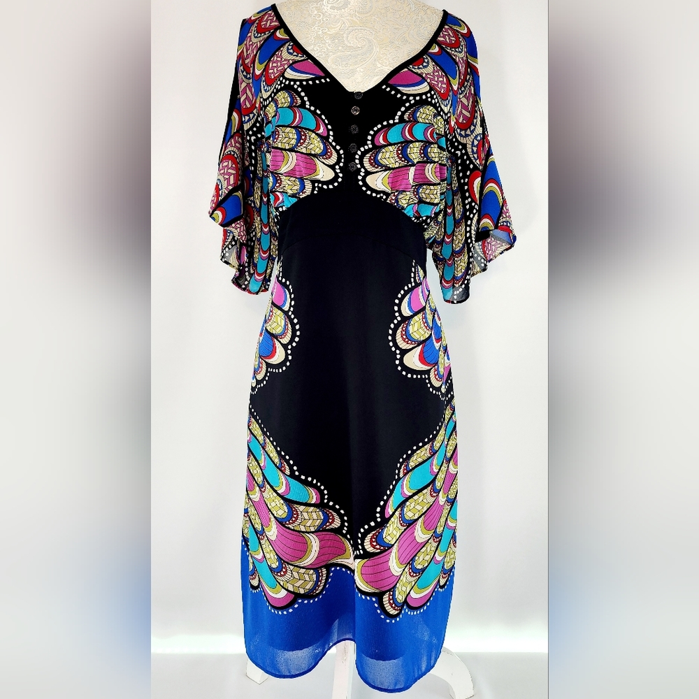 nicole by Nicole Miller boho peacock dress